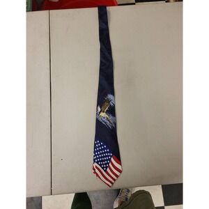 Steven Harris Tie Hand Made Eagle US Flag Patriotic Necktie USA China
